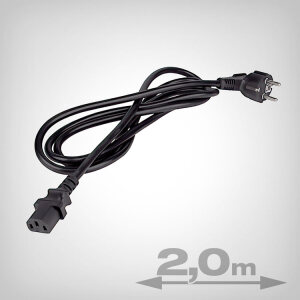 IEC Power Cable, female, 0.75mm, 2 m