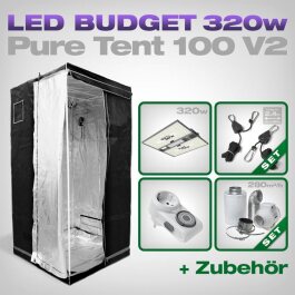 Pure Tent 100x100 LED Grow Set + 1x Pure LED Q320 V2