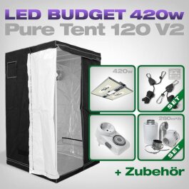 Pure Tent 120x120 LED Grow Set + 1x Pure LED Q420 V2