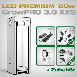 Grow Tent Complete Kit LED GrowPRO XXS + 1x GCx 2solo...