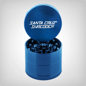 Medium 4 Piece Cookies Gloss Herb Grinder by Santa Cruz Shredder, blue