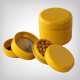 Black Leaf Lotus Grinder 4 parts ceramic coated, yellow