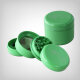 Black Leaf Lotus Grinder 4 parts ceramic coated, light green