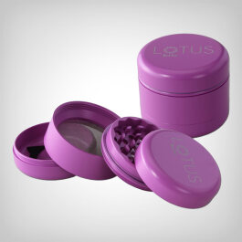 Black Leaf Lotus Grinder 4 parts ceramic coated, purple