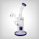 Black Leaf oil bong/dab rig with drum percolator, blue