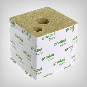 Grodan Delta rockwool cube XL, 15x15x14.2cm, ø 20mm & 40mm