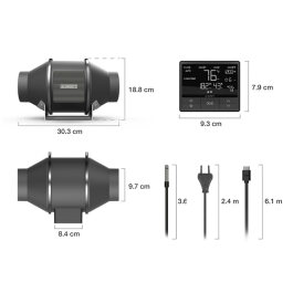 AC Infinity CLOUDLINE PRO T4, Quiet Inline Fan with...